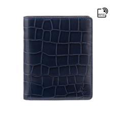 Синий кошелёк из кожи под рептилию Visconti CR93 BLUE Predator c RFID