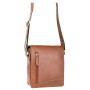 Мужская сумка через плечо - рыжего цвета Visconti S7 TAN Bag A5 Lee (Tan)