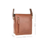Мужская сумка через плечо - рыжего цвета Visconti S7 TAN Bag A5 Lee (Tan)