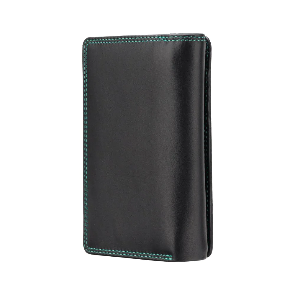Чорний шкіряний гаманець Visconti RB43 BLK/RHUMBA Bora c RFID