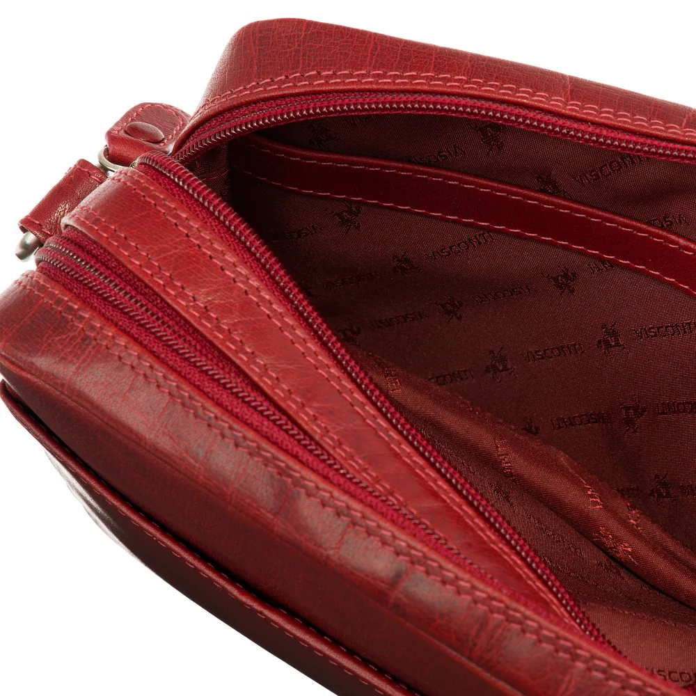 Червона сумка шкіряна через плече Brooklyn Visconti S40 Red