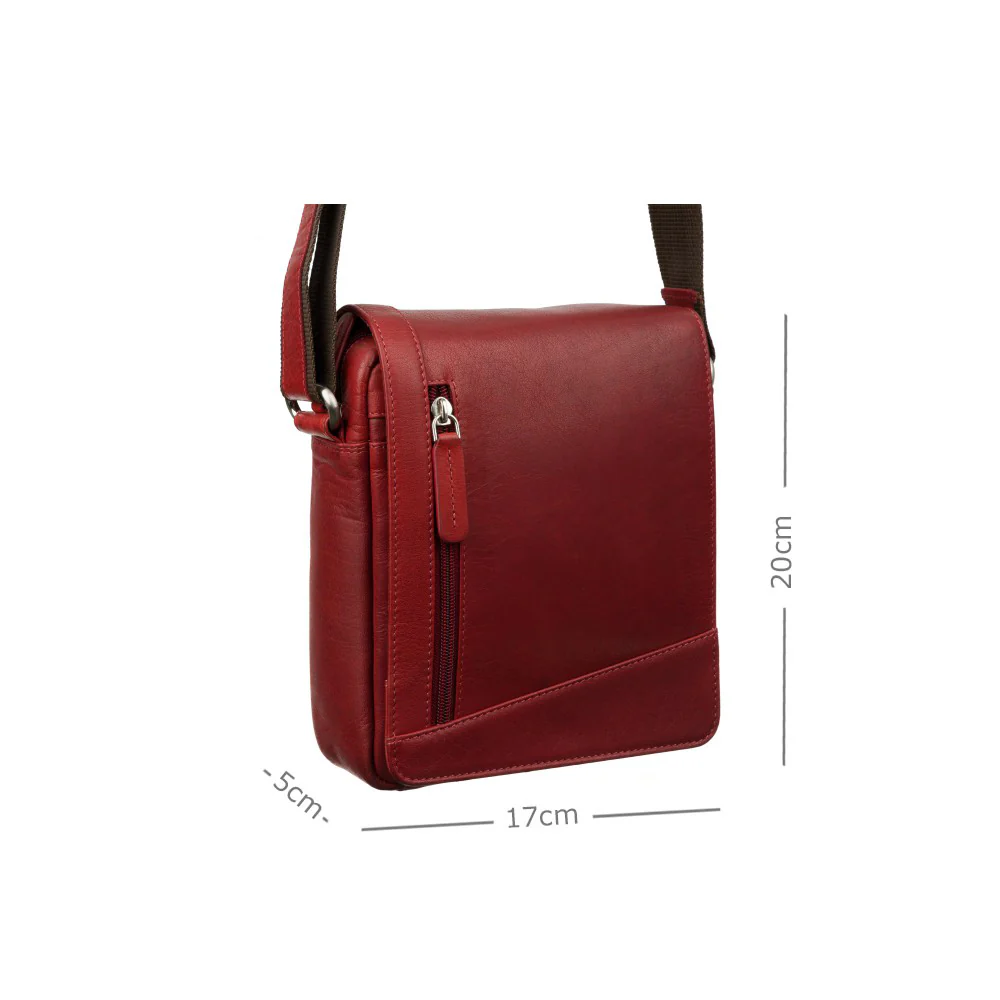 Чоловіча шкіряна сумка Visconti S7 Red Bag A5