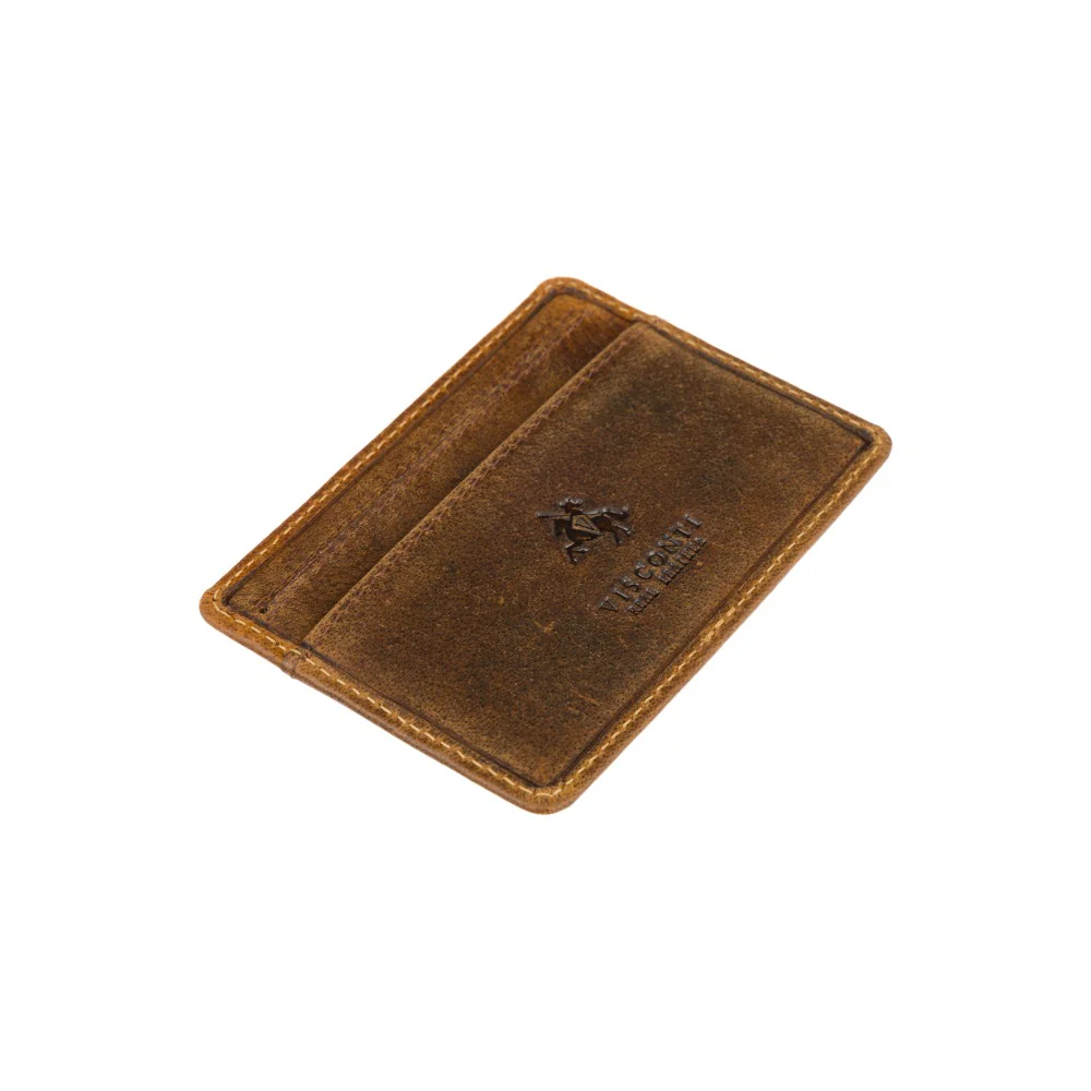 Коричнева кредитниця-картхолдер Reese Visconti VSL66 OIL TAN