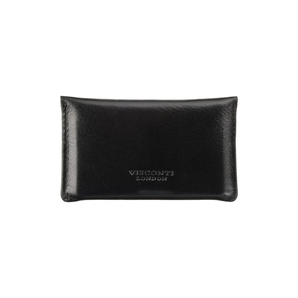Чорна шкіряна візитниця Visconti RW52 BLK Akira (Black/Monza)