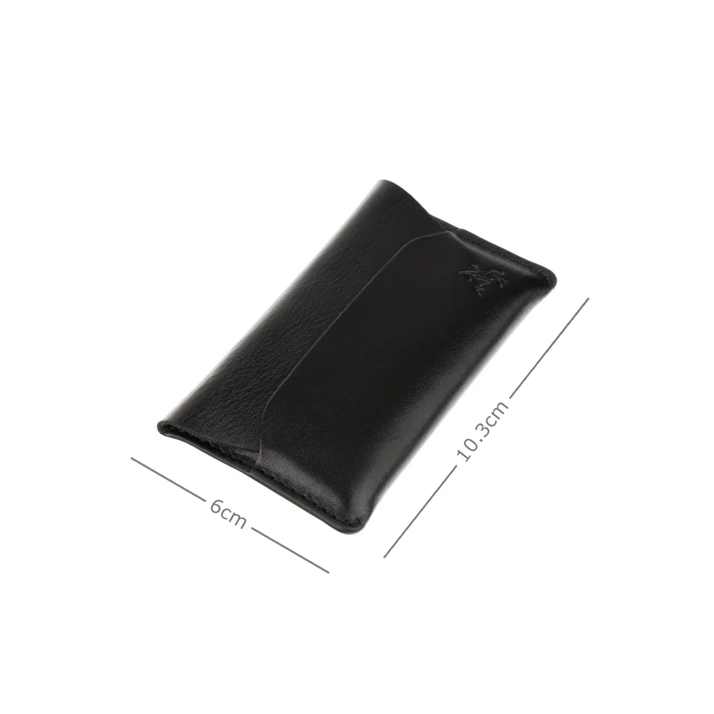 Чорна шкіряна візитниця Visconti RW52 BLK Akira (Black/Monza)