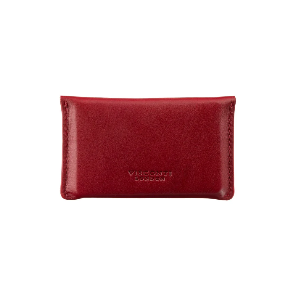 Червона шкіряна візитниця Visconti RW52 Red Akira (Red/Monza)
