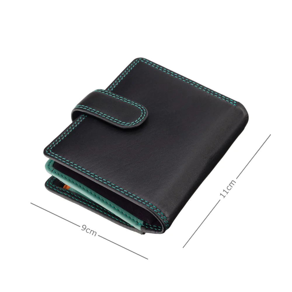 Чёрный кошелек женский Visconti RB40 BLK/RHUMBA Bali c RFID