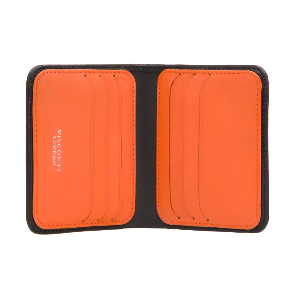 Кошелек мужской Visconti VSL34 Lank c RFID (Black-Orange)