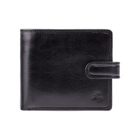 Чоловічий шкіряний гаманець Visconti TSC42 BLK із RFID Arezzo black чорний