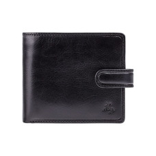 Чоловічий шкіряний гаманець Visconti TSC42 BLK із RFID Arezzo black чорний