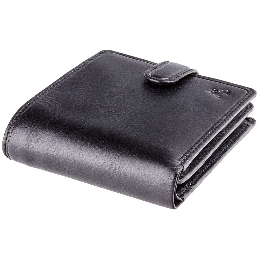 Чоловічий шкіряний гаманець Visconti TSC42 BLK із RFID Arezzo black чорний