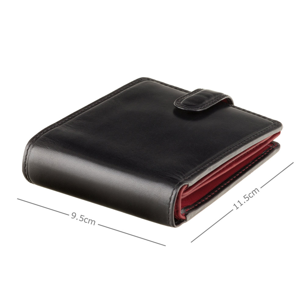 Чоловічий гаманець Visconti TR35 BLK/RED - Atlantis чорний з червоним