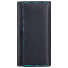 Жіночий шкіряний гаманець VISCONTI CD21 BLK/AQUA чорний з бірюзовим
