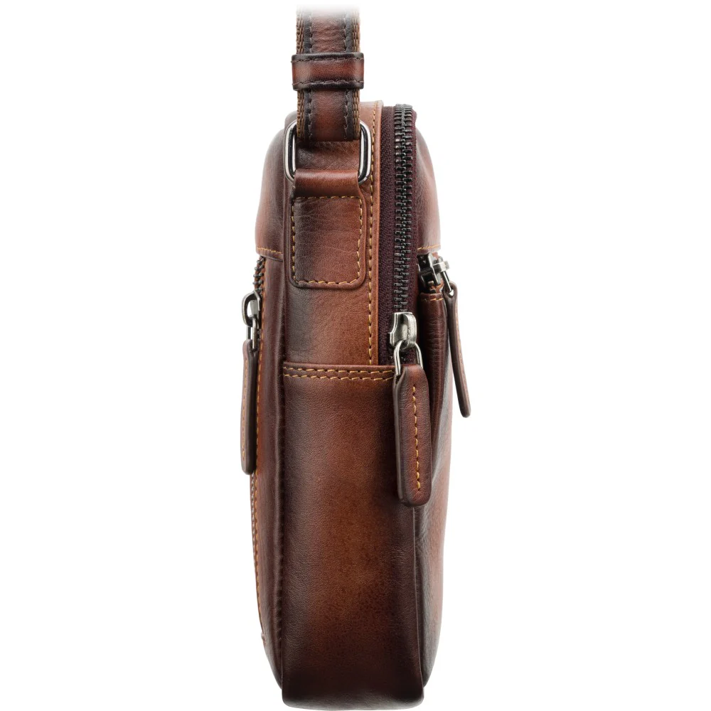 Стильная кожаная сумка через плечо Visconti AT43 B/TAN Gianni (Burnish Tan)