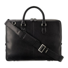 Тонкая кожаная сумка для ноутбука с Rfid зазитой Visconti Slim Laptop Case ML50 Blk