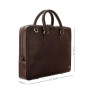 Тонкая кожаная сумка для ноутбука с Rfid зазитой Visconti Slim Laptop Case ML50 Brn