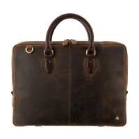 Тонкая кожаная сумка для ноутбука Visconti Slim Laptop Case ML50 Oil Brn