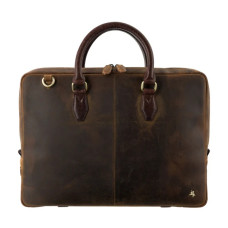 Тонкая кожаная сумка для ноутбука Visconti Slim Laptop Case ML50 Oil Brn
