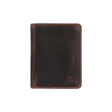 Небольшой кожаный кошелёк коричневого цвета Visconti VT94 Fabio (Chestnut Brown)