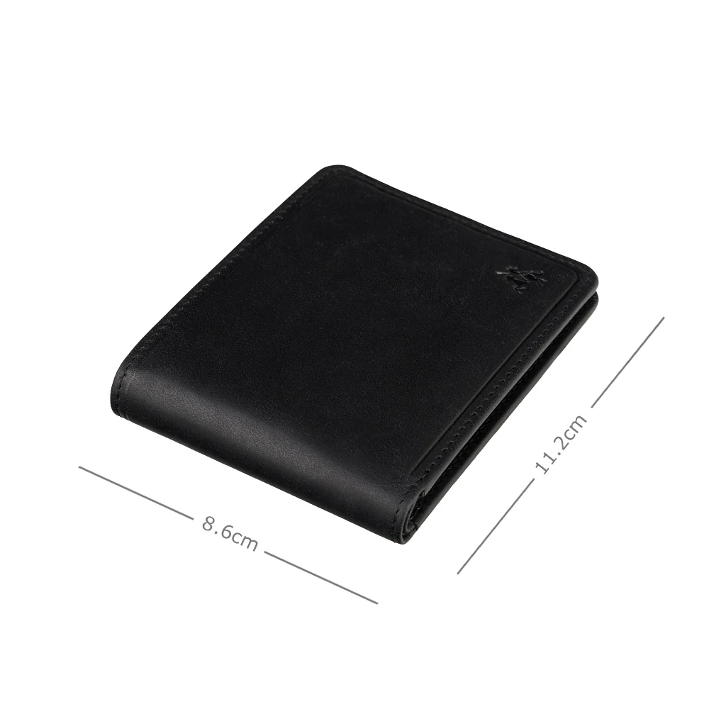 Мужской кожаный кошелёк Visconti VT96 M/BLK Rocco с RFID-защитой