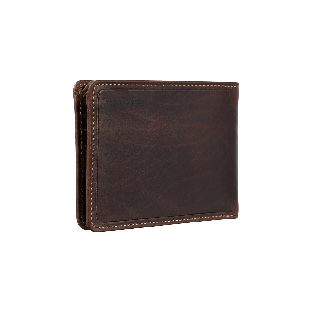 Мужской кожаный кошелёк Visconti VT96 CHT/BRN Rocco Chestnut Brown с RFID-защитой