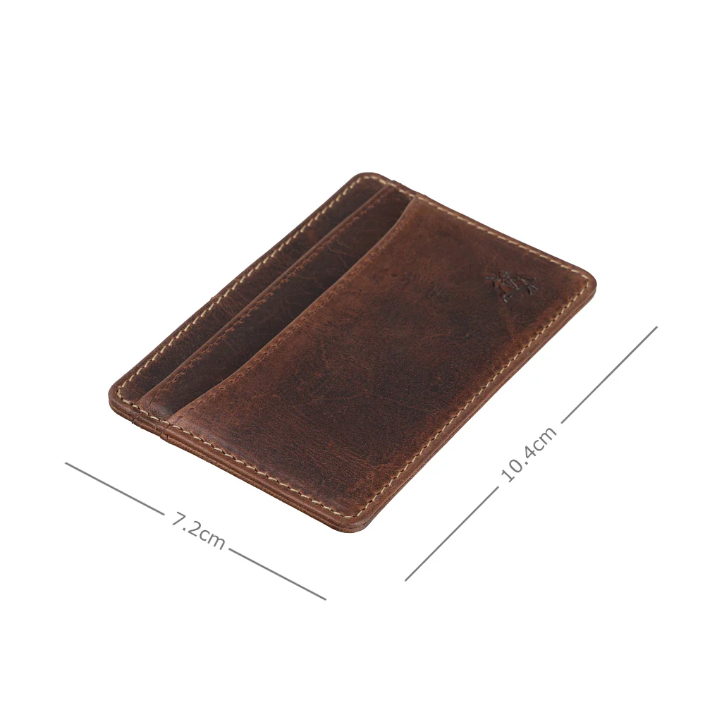 Кожаный картхолдер Visconti VT90 Carlo Chestnut Brown с RFID-защитой