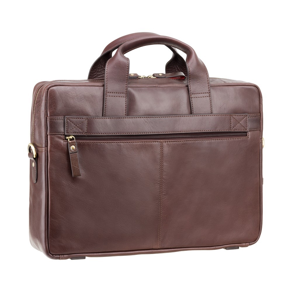 Шкіряна сумка для ноутбука 13" Visconti ML30 brn (з зашитою RFID) коричнева