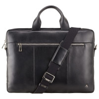Чорна шкіряна сумка під macbook Visconti ML28 BLK Charles (black)