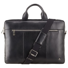 Чорна шкіряна сумка під macbook Visconti ML28 BLK Charles (black)