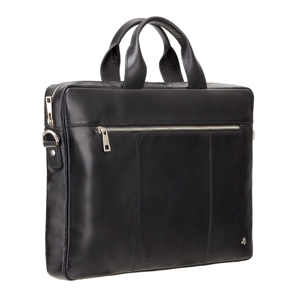 Чорна шкіряна сумка під macbook Visconti ML28 BLK Charles (black)