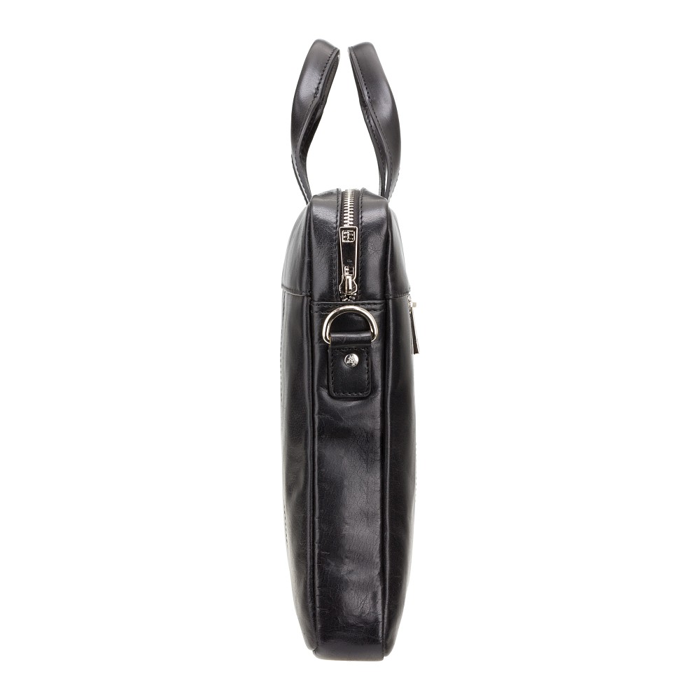 Чорна шкіряна сумка під macbook Visconti ML28 BLK Charles (black)