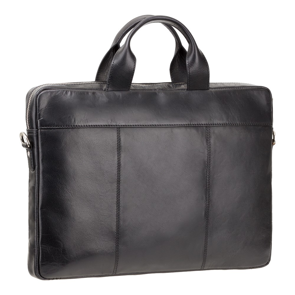 Чорна шкіряна сумка під macbook Visconti ML28 BLK Charles (black)