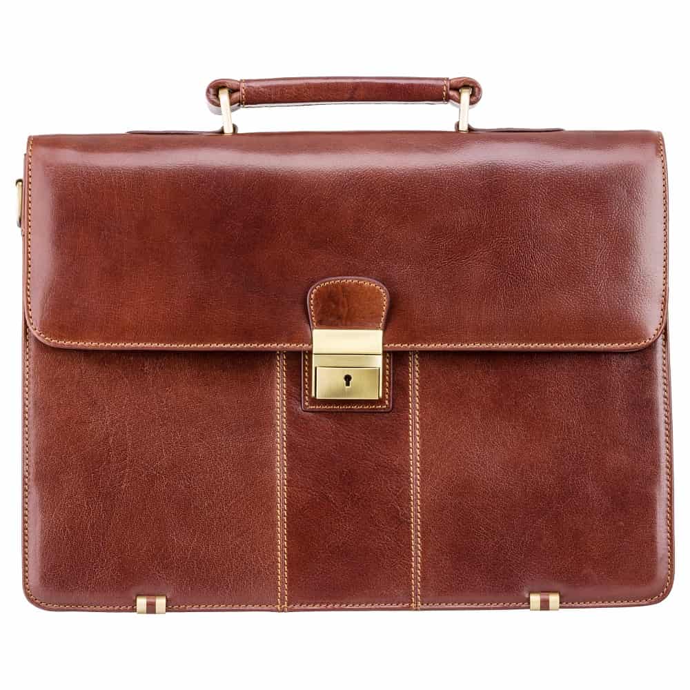 Шкіряний портфель Visconti 01775 - Warwick (Brown) коричневий
