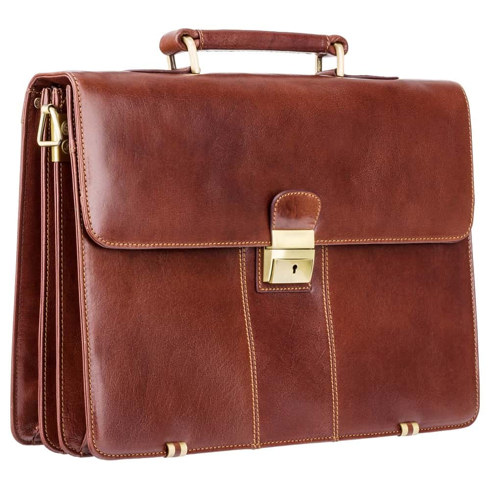 Шкіряний портфель Visconti 01775 - Warwick (Brown) коричневий