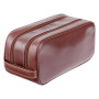 Шкіряна косметичка на два відділення Visconti MZ100 Naples (Italian Brown)