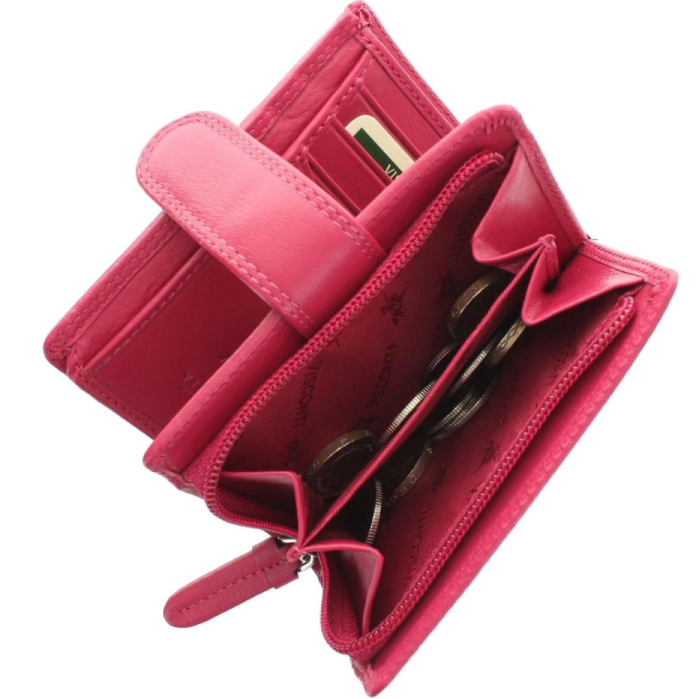 Малиновий жіночий гаманець Visconti Heritage HT31 Soho (Fuchsia)