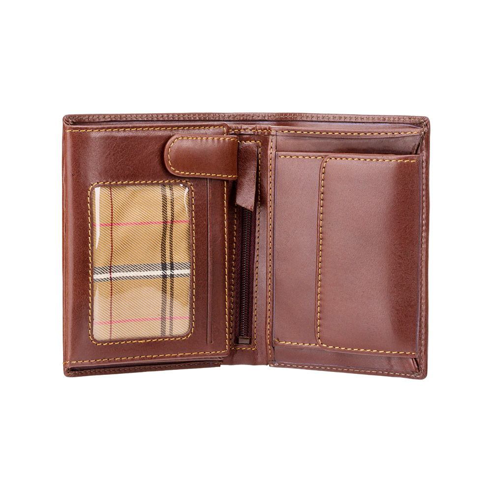 Коричневий чоловічий портмоне Visconti MZ3 Milan c RFID (Italian Brown)