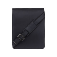 Чорна шкіряна сумка через плече для чоловіків Visconti 18410 BLK