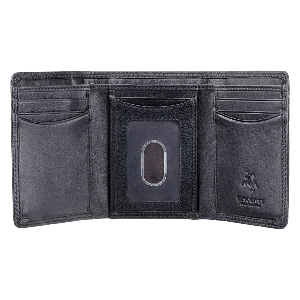 Чорний портмоне Visconti HT18 BLK Compton з RFID