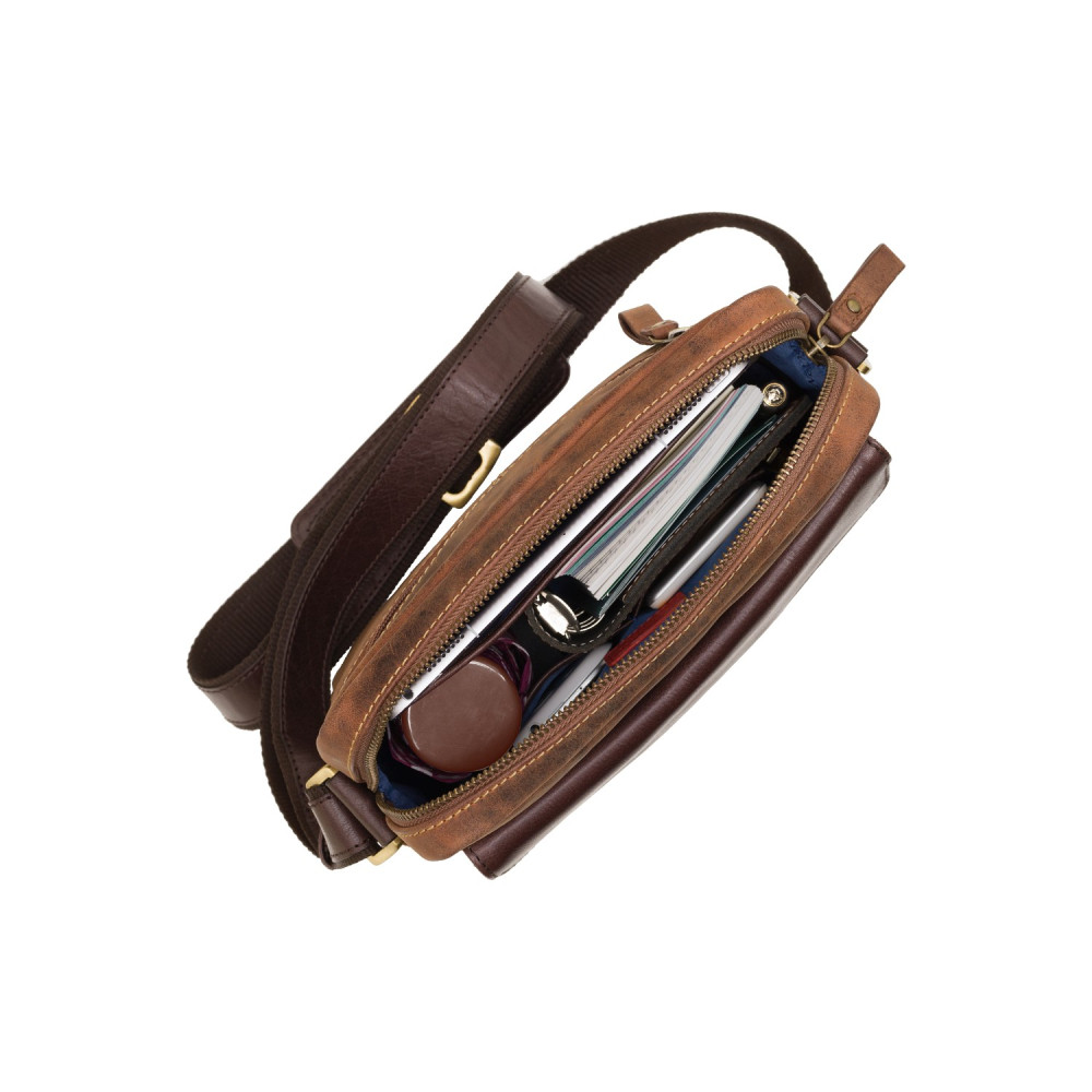 Коричнева чоловіча сумка Visconti TC70 OIL TAN - Vesper A5