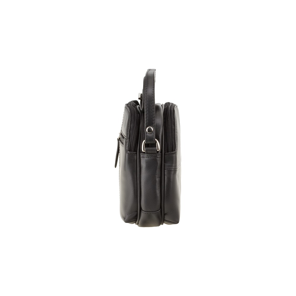 Чорна шкіряна сумка Visconti 18939 BLK Holly