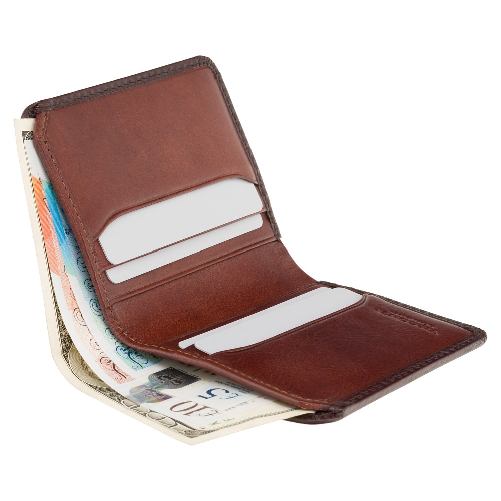 Коричневий гаманець чоловічий Visconti AT56 B/TAN David c RFID Burnish Tan