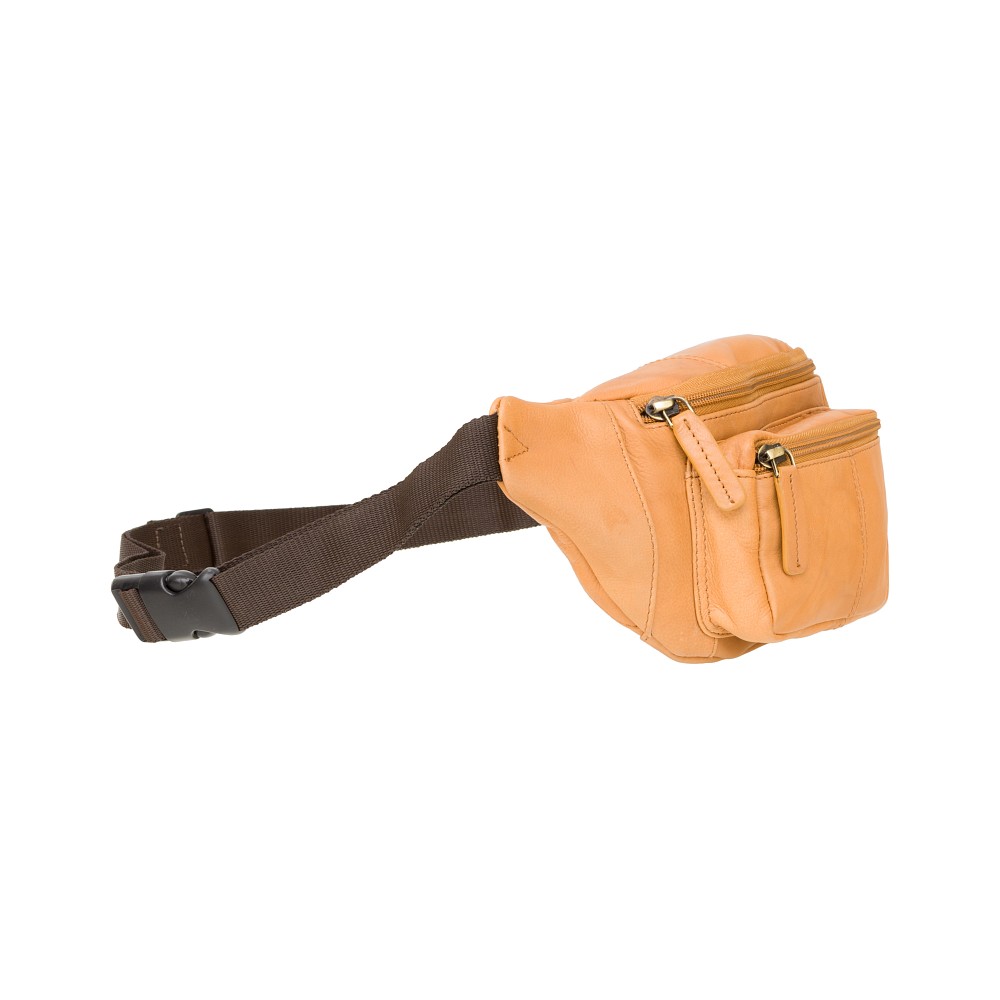 Світло-коричнева шкіряна сумка на пояс Visconti 720 SND Bumbag