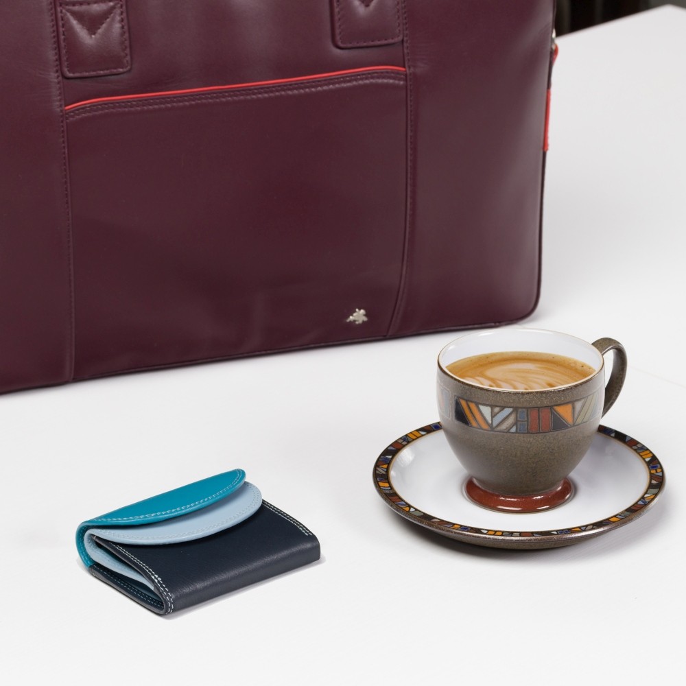 Блакитний мультикоровий жіночий гаманець Visconti RB126 BLUE M Zanzibar