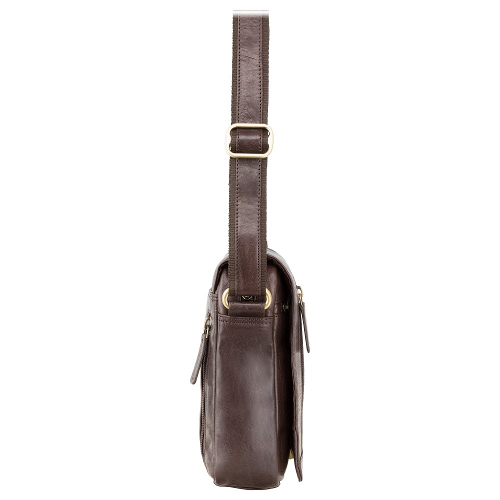 Коричнева шкіряна сумка через плече Visconti S7 BRN Bag