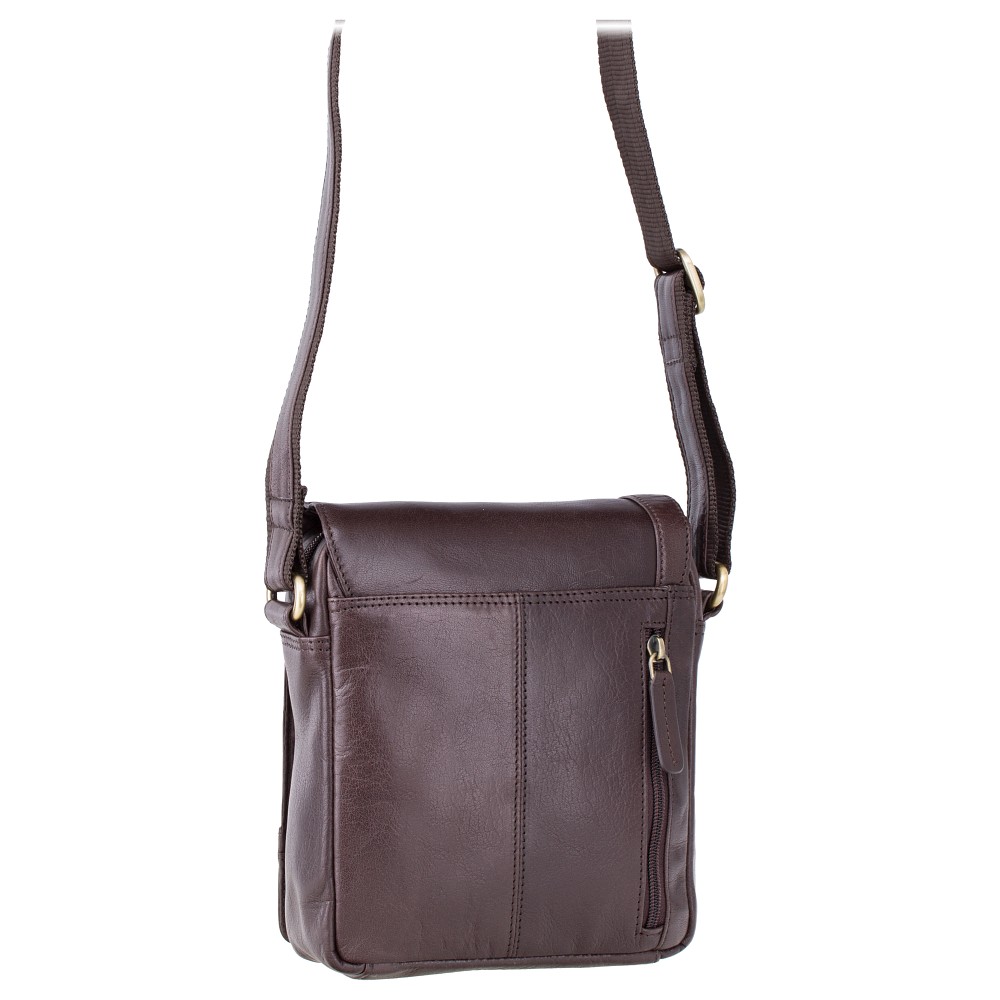 Коричнева шкіряна сумка через плече Visconti S7 BRN Bag