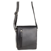 Чорна шкіряна сумка через плече Visconti S7 BLK Bag