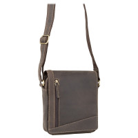 Темно-коричнева сумка через плече Visconti S7 OIL BRN Bag A5