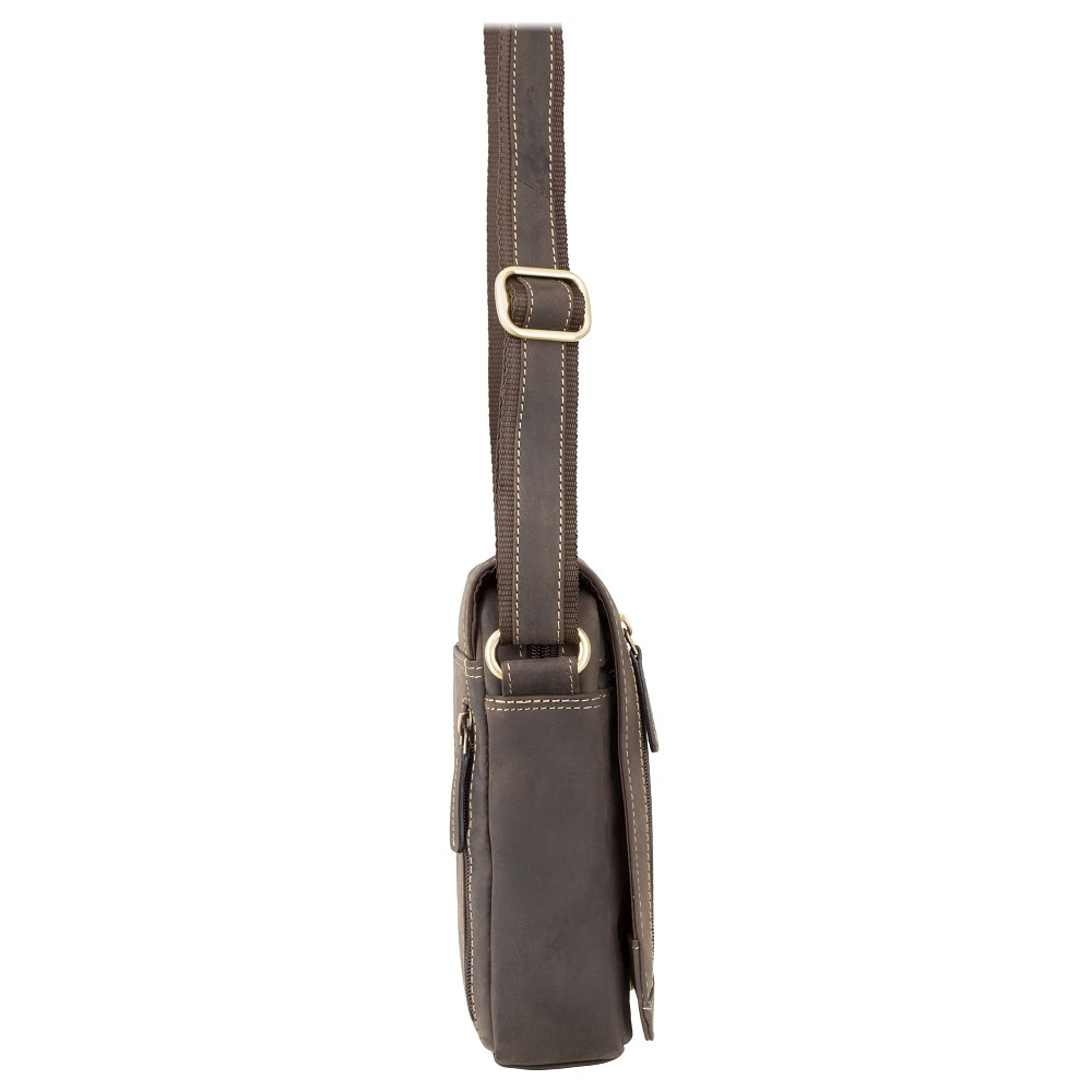 Темно-коричнева сумка через плече Visconti S7 OIL BRN Bag A5