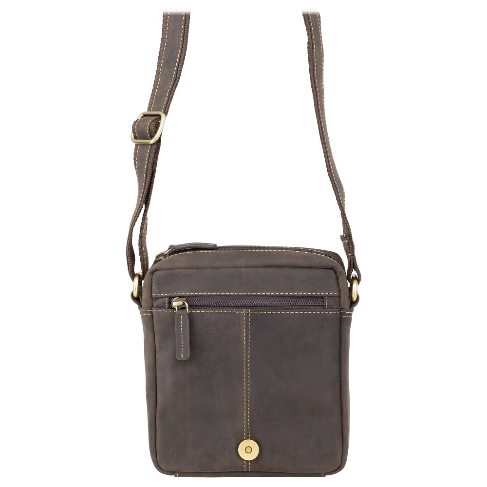Темно-коричнева сумка через плече Visconti S7 OIL BRN Bag A5